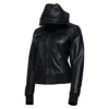 womens-black-hooded-leather-bomber-jacket